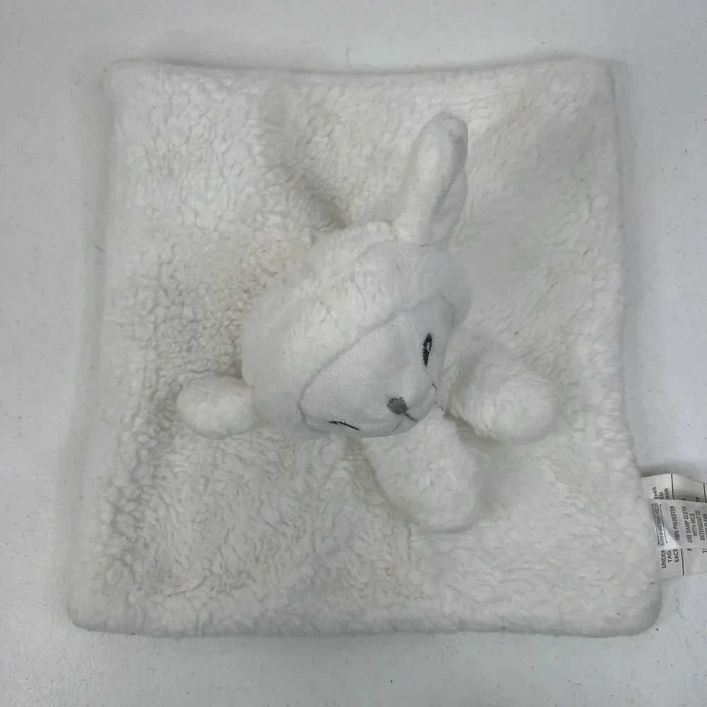 Manhattan Kids Plush Lamb Sheep lovey Baby Security Blanket‎ Fleece White Throw